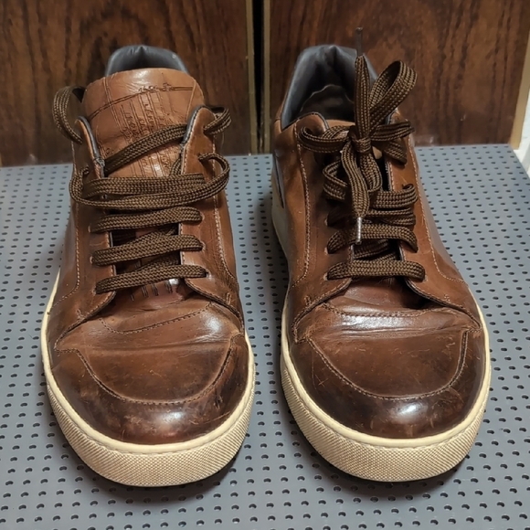 To Boot Company Brown Leather Sneakers - Picture 1 of 8